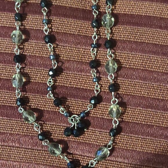 4 Black And Silver Toned Necklaces And 1 Bracelet - Picture 3 of 10